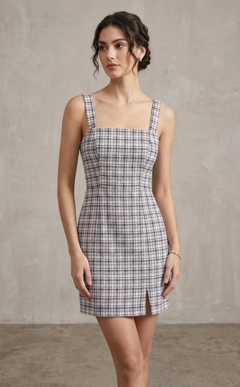Abercrombie & Fitch Tweed Slip Mini Dress Medium